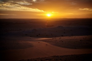 unser erster Sonnenaufgang in Mauretanien